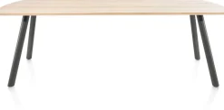 Hot XOOON NIORA eetkamertafel 240 x 100 cm - metalen poot - grafiet
