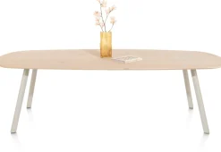 Hot XOOON NIORA eetkamertafel 240 x 115 cm - deens ovaal - zijdegrijs