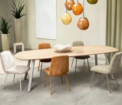 Hot XOOON NIORA eetkamertafel 240 x 115 cm - deens ovaal - zijdegrijs