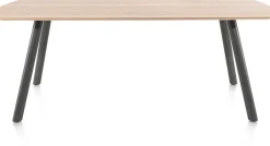 Hot XOOON NIORA eetkamertafel 210 x 100 cm - metalen poot - grafiet