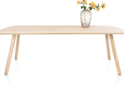 Online XOOON NIORA eetkamertafel 240 x 100 cm - rechthoek - naturel eiken