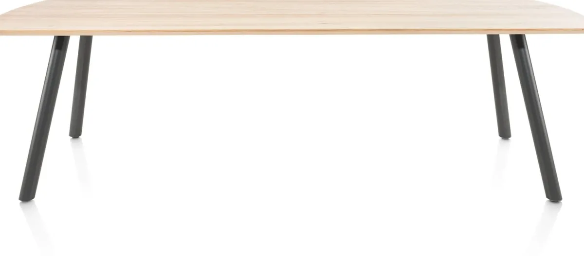 XOOON NIORA eetkamertafel 270 x 100 cm - metalen poot - grafiet