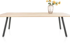 XOOON NIORA eetkamertafel 270 x 100 cm - metalen poot - grafiet