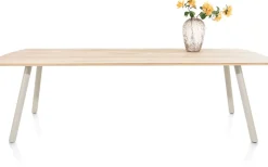 Online XOOON NIORA eetkamertafel 270 x 100 cm - rechthoek - zijdegrijs