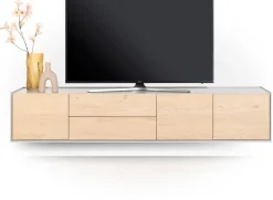 Discount XOOON NIORA lowboard 210 cm - 3-deuren + 2-laden - naturel eiken