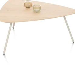 New XOOON NIORA salontafel 85 x 77 cm - eiken fineer - zijdegrijs