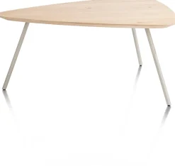 New XOOON NIORA salontafel 85 x 77 cm - eiken fineer - zijdegrijs