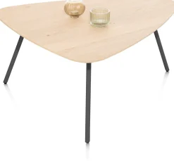 Best XOOON NIORA salontafel 85 x 77 cm - eiken fineer - grafiet