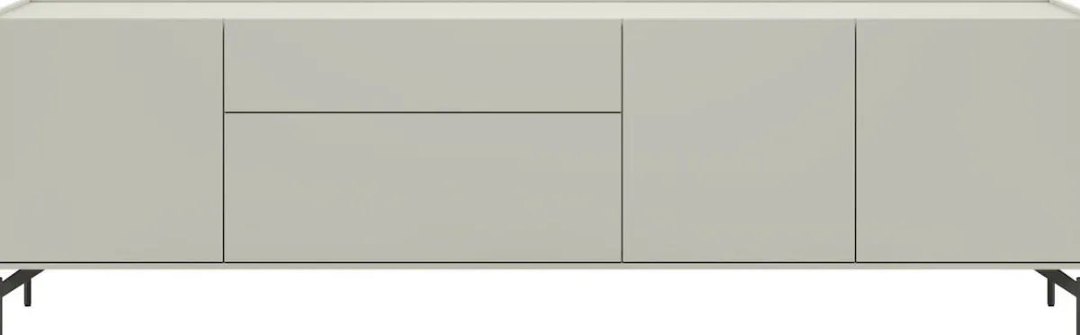 New XOOON NOON dressoir 240 cm - 3-deuren + 2-laden - zijdegrijs