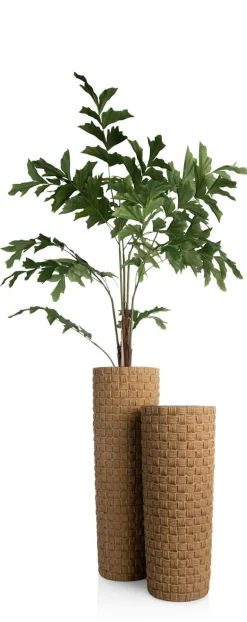 Outlet XOOON Noud pot H69cm in de kleur Bruin - COCOmaison