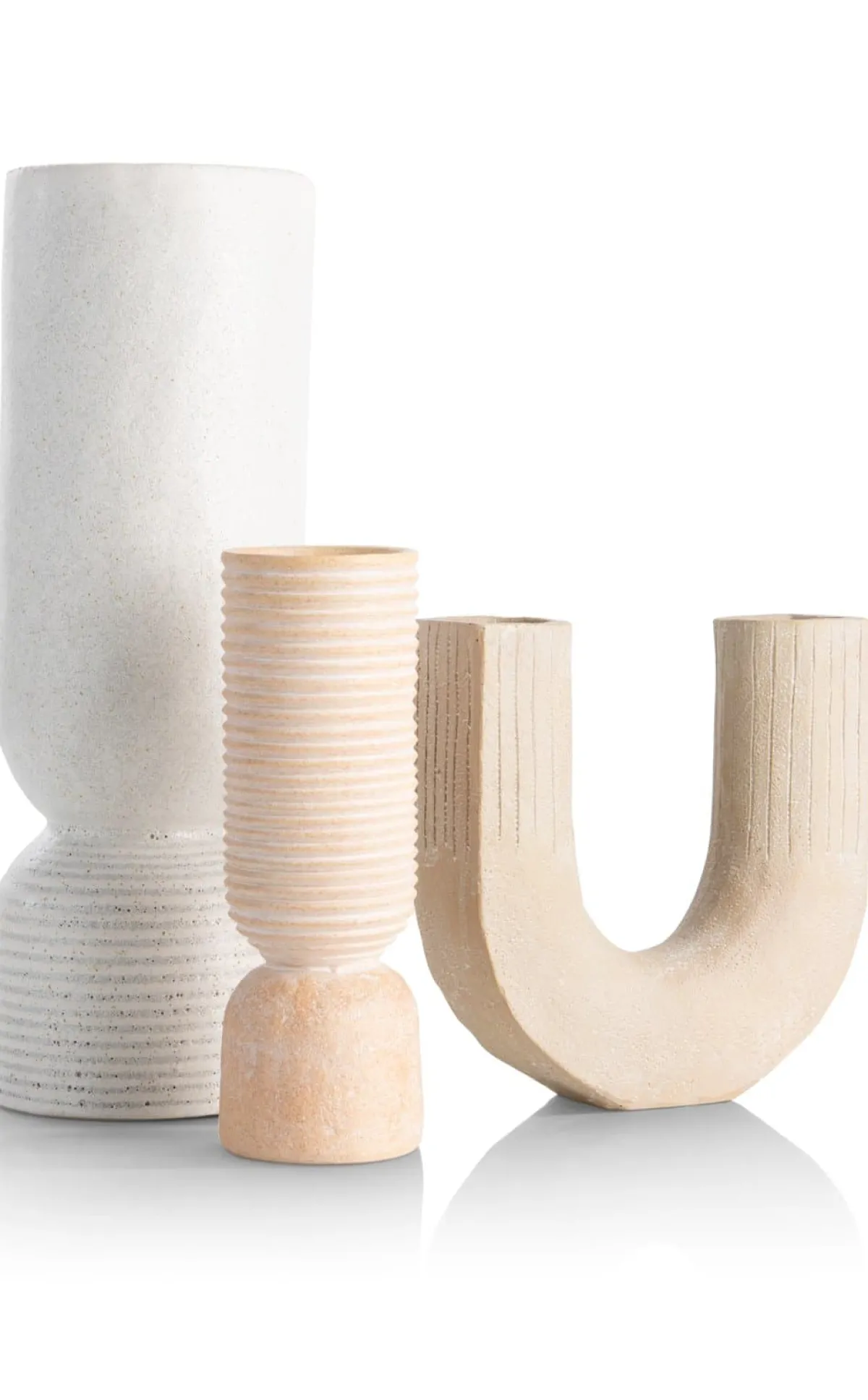 Sale XOOON Nova vaas H30,5cm in de kleur Wit - COCOmaison