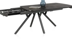 Discount XOOON Novello, uitschuiftafel 200 (+ 78) x 100 cm - Primo Laminato marble - Onyx