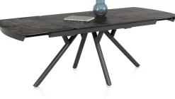 Discount XOOON Novello, uitschuiftafel 200 (+ 78) x 100 cm - Primo Laminato marble - Onyx