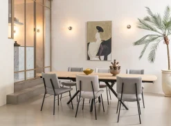 Clearance XOOON Novello uitschuiftafel 170 x 100 cm in de kleur Naturel -