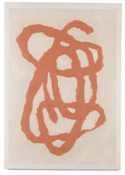 Online XOOON Organic Abstract schilderijen in de kleur Oranje - COCOmaison