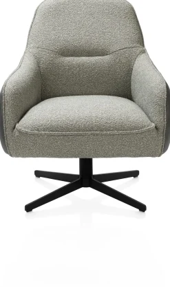 XOOON Oviedo fauteuil met combistof en lage rug