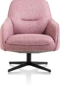 XOOON Oviedo fauteuil met combistof en lage rug