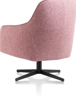 XOOON Oviedo fauteuil met combistof en lage rug