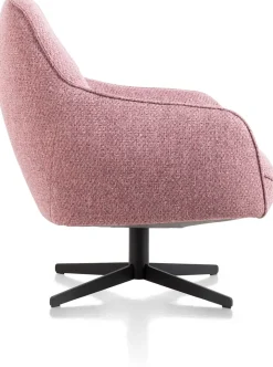 XOOON Oviedo fauteuil met combistof en lage rug