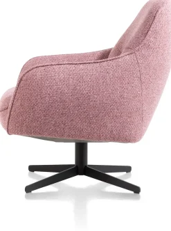 XOOON Oviedo fauteuil met combistof en lage rug