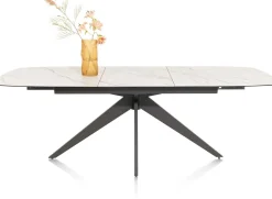 Sale XOOON PADOVA uitschuiftafel 180 (+ 60) x 90 cm - keramiek op glas - wit