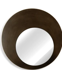 Best XOOON Pelle spiegel XL D80cm in de kleur Bruin - COCOmaison