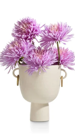 Discount XOOON Presley vaas H25cm in de kleur Crème - COCOmaison