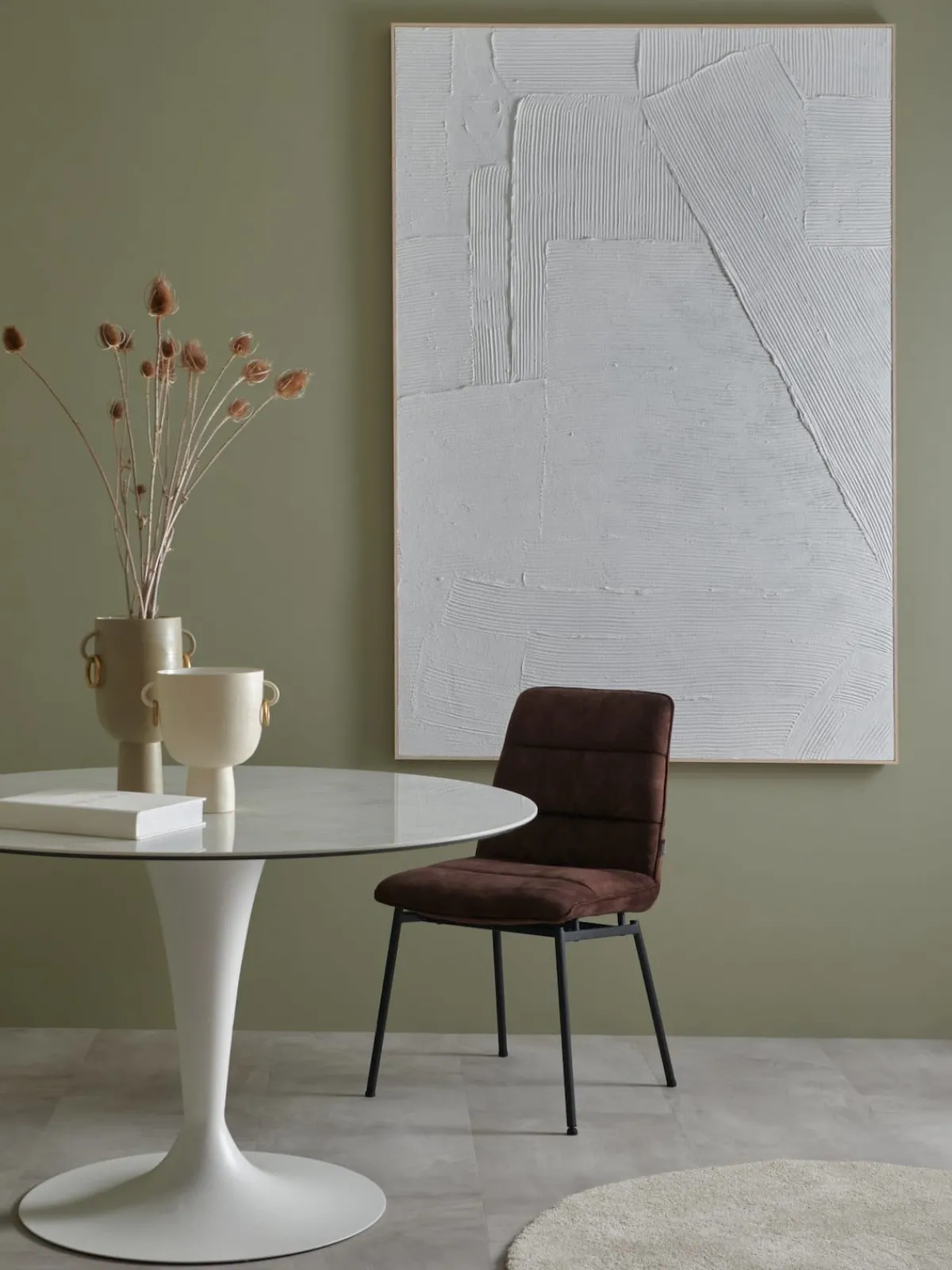 Clearance XOOON Presley vaas H34cm in de kleur Beige - COCOmaison