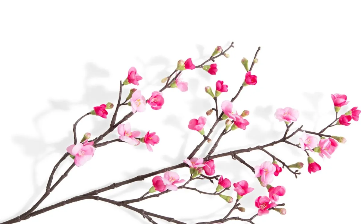 Online XOOON Qunince Spray H97cm kunstbloem in de kleur Roze - COCOmaison