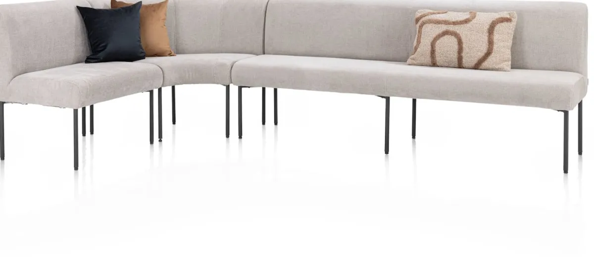 Outlet XOOON Reverso eetkamerbank 80 cm in de kleur Kiezel -