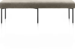 Hot XOOON Reverso, eetkamerbank 170 cm - zonder rug - pocket - stof Livigno - bruin