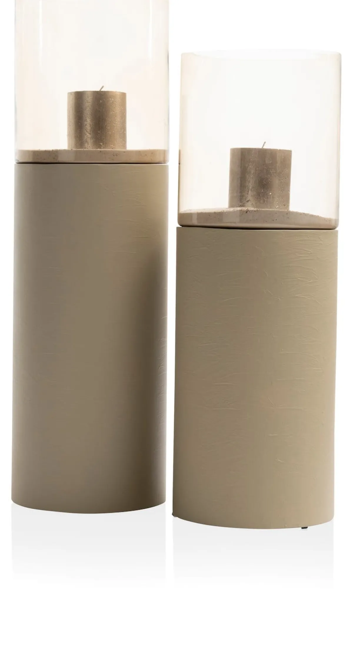 Online XOOON Reza windlicht (H74cm) in de kleur Taupe - COCOmaison
