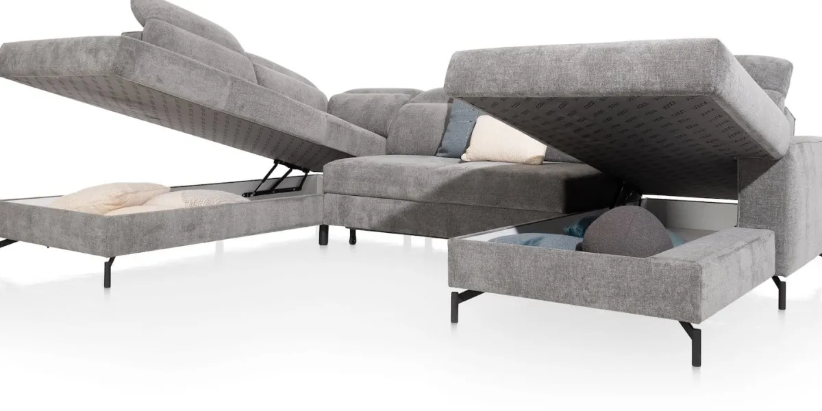 Online XOOON Rialto, Ottomane links - 2,5 zits zonder armen - longchair rechts