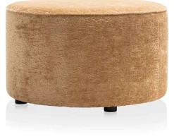 Best XOOON Roan poef rond (H44cm) in de kleur Oker - COCOmaison