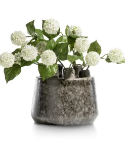 XOOON Safia vaas H21cm in de kleur Zwart - COCOmaison