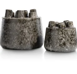 XOOON Safia vaas H21cm in de kleur Zwart - COCOmaison