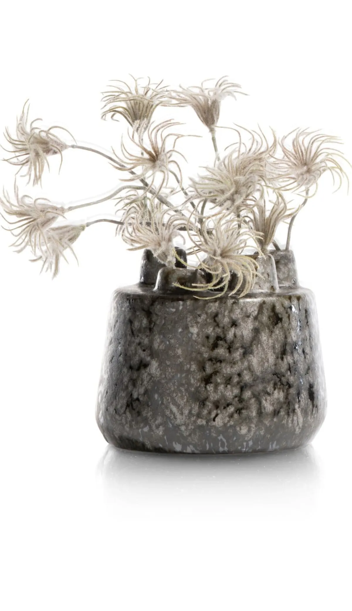 Discount XOOON Safia vaas H15cm in de kleur Zwart - COCOmaison