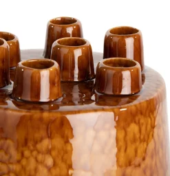 Online XOOON Safia vaas H21cm in de kleur Bruin - COCOmaison