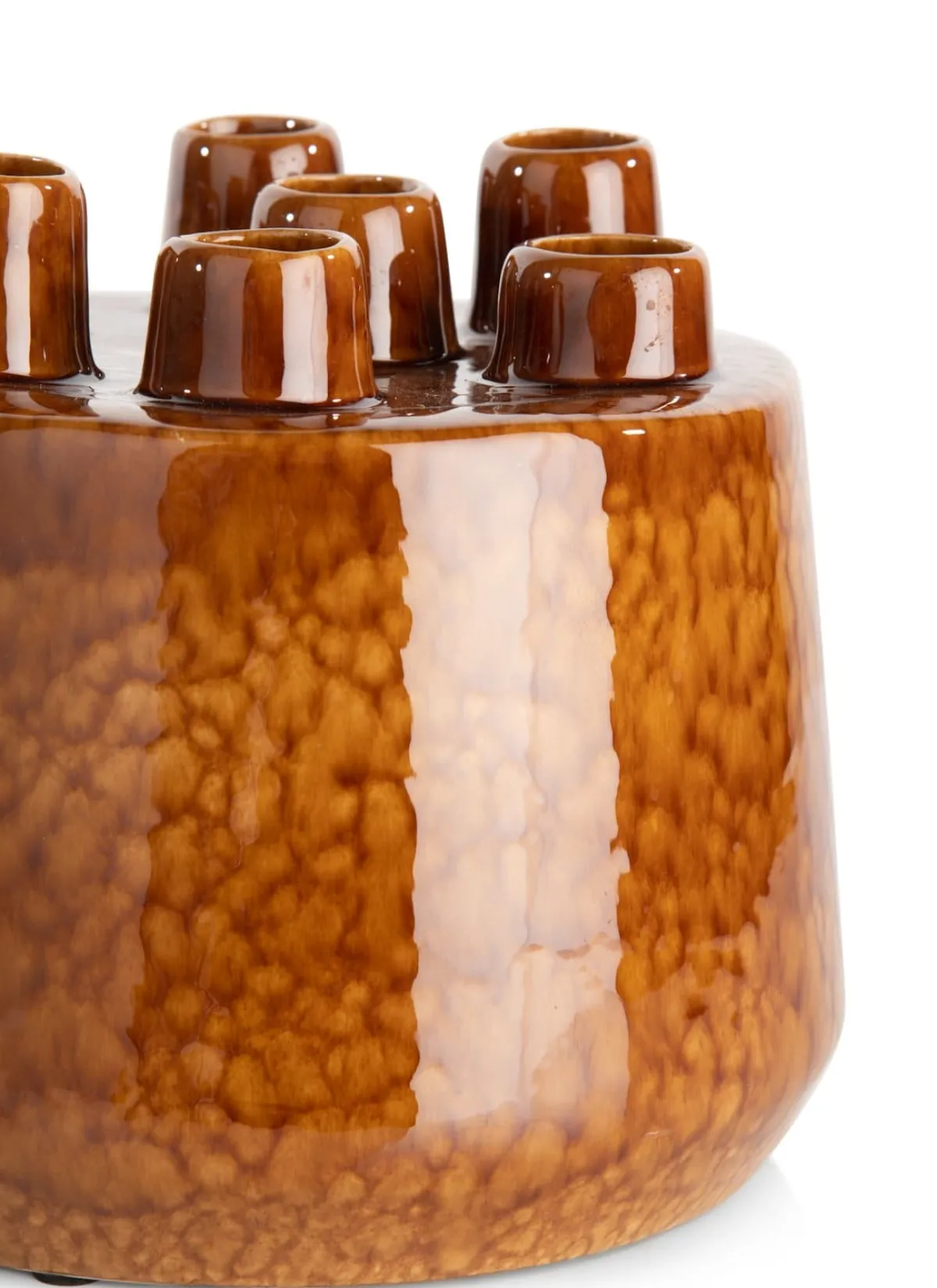 Online XOOON Safia vaas H21cm in de kleur Bruin - COCOmaison