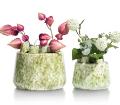 Discount XOOON Safia vaas H15cm in de kleur Groen - COCOmaison