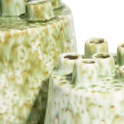 Clearance XOOON Safia vaas H21cm in de kleur Groen - COCOmaison