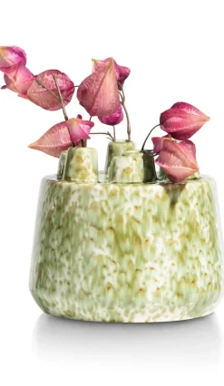 Clearance XOOON Safia vaas H21cm in de kleur Groen - COCOmaison