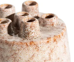 Outlet XOOON Safia vaas H21cm in de kleur Beige - COCOmaison