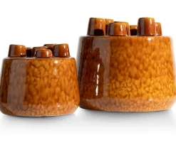 Hot XOOON Safia vaas H15cm in de kleur Bruin - COCOmaison