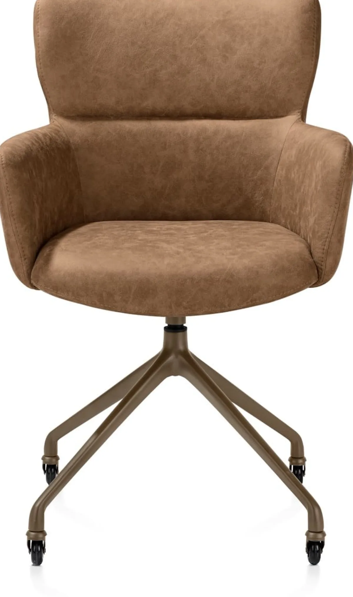 Online XOOON Sage, armstoel + wielen - alu frame in steelbrown - stof Oregon - Desert