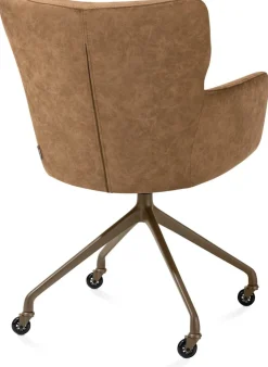 Online XOOON Sage, armstoel + wielen - alu frame in steelbrown - stof Oregon - Desert