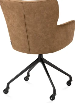 XOOON Sage, armstoel + wielen - alu frame in rough off black - stof Oregon - Desert