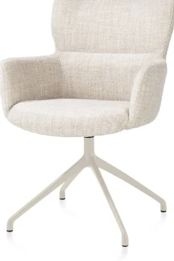 XOOON Sage, armstoel draaibaar - creme - stof Luton - Creme