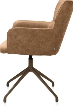 XOOON Sage, armstoel draaibaar - steelbrown - stof Oregon - Desert