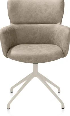 Clearance XOOON Sage, armstoel draaibaar - creme - stof Oregon - beige